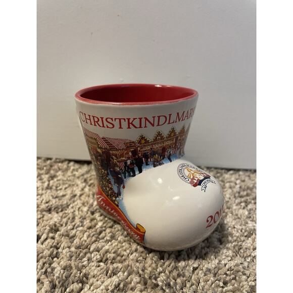 Christkindlmarket 2015 Chicago 20th Anniversary Christmas Market Boot Mug Cup - Picture 2 of 7